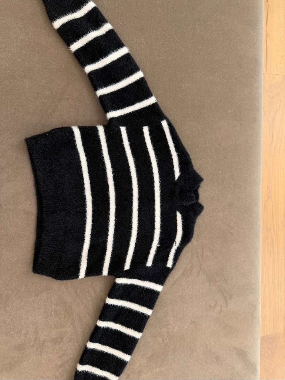 art class Black and White Striped Turtleneck Sweater